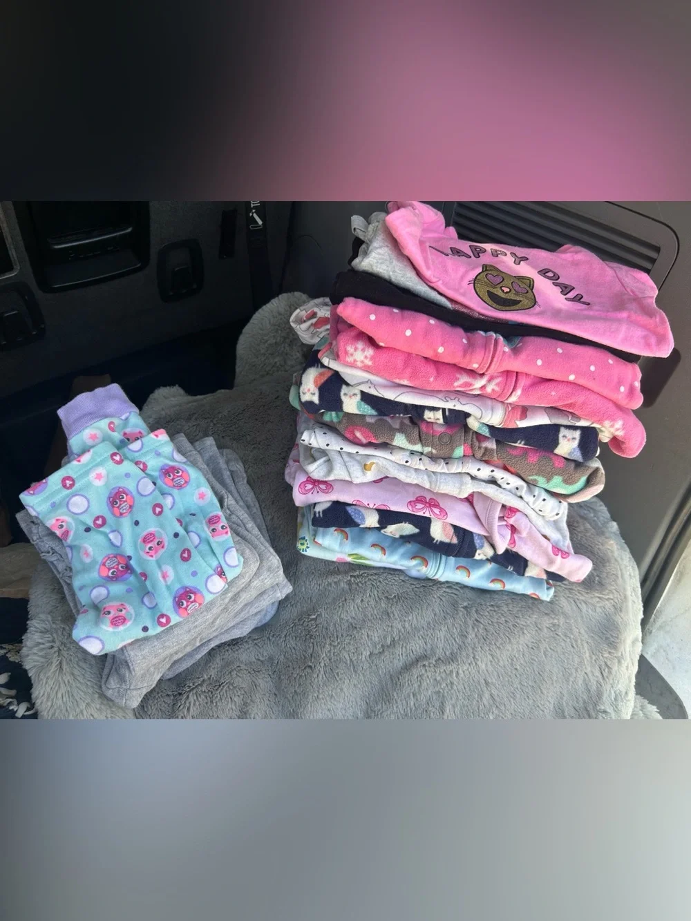 Carter's Girls Multi-Pattern Pink & Light Blue Pajama Set Lot